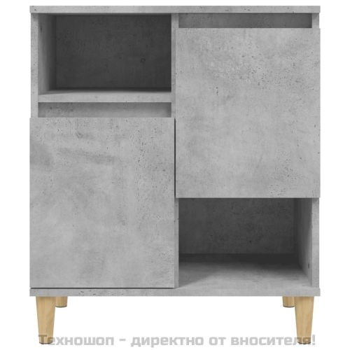 Сайдборд, бетонно сив, 60x35x70 см, инженерно дърво