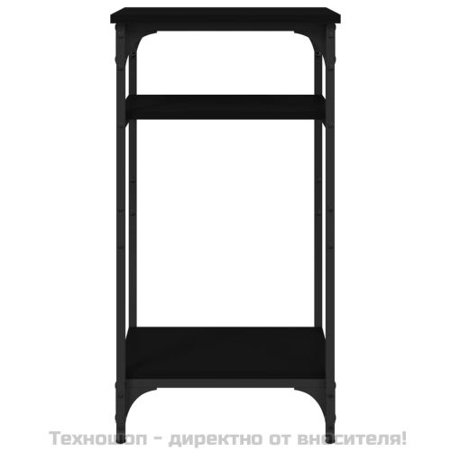 Странична маса, черна, 40x30x75 см, инженерно дърво