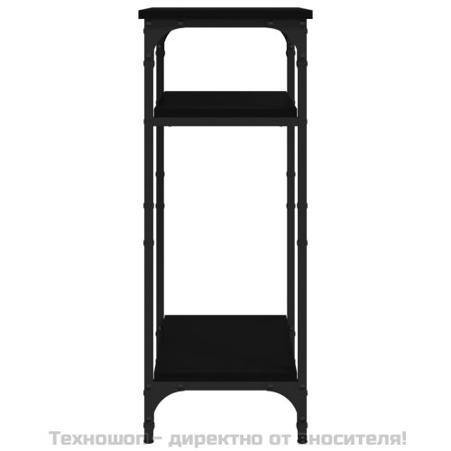 Странична маса, черна, 40x30x75 см, инженерно дърво