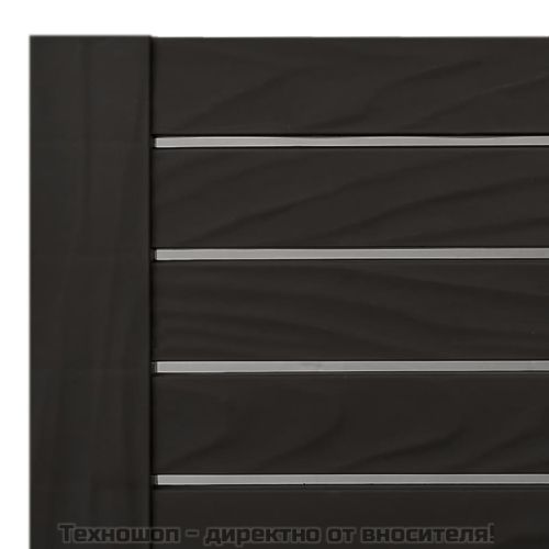 Шезлонг, черен, 155x58x83 см, полипропилен