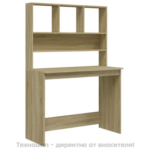 Бюро с рафтове, сонома дъб, 102x45x148 см, инженерно дърво