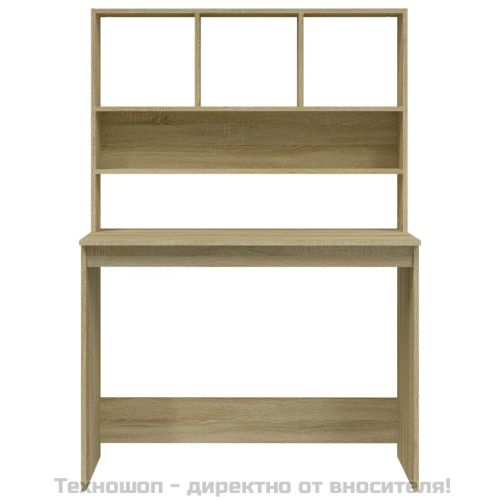 Бюро с рафтове, сонома дъб, 102x45x148 см, инженерно дърво