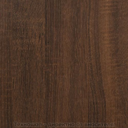 Библиотека, кафяв дъб, 97,5x29,5x100 см, инженерно дърво