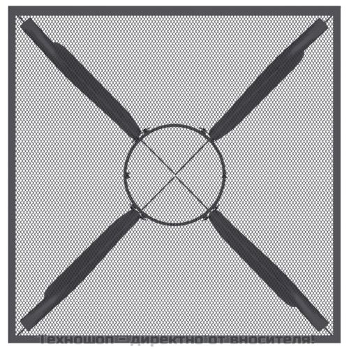 Градинска маса, антрацит, 50x50x72 cм, стомана, мрежа