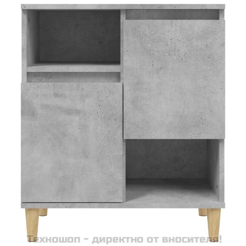 Сайдборд, 2 бр, бетонно сив, 60x35x70 см, инженерно дърво
