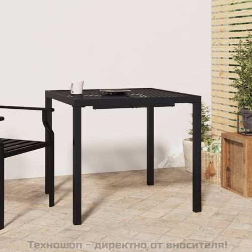 Градинска маса антрацит 80x80x72 cм стомана