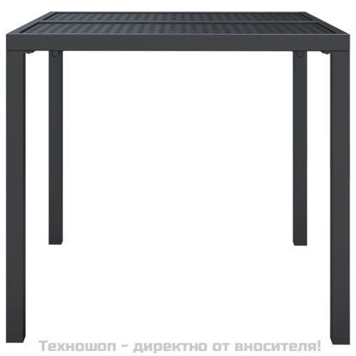 Градинска маса антрацит 80x80x72 cм стомана