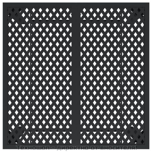 Градинска маса антрацит 80x80x72 cм стомана
