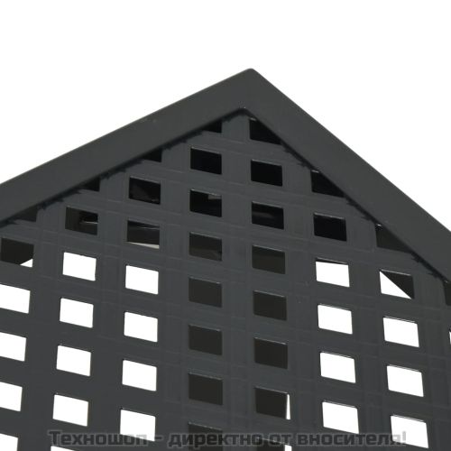 Градинска маса антрацит 80x80x72 cм стомана