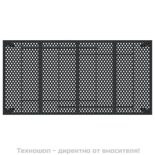 Градинска маса антрацит 200x100x72 cм стомана