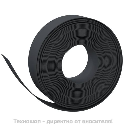 Градински кантове, 4 бр, черни, 10 м, 15 см, полиетилен