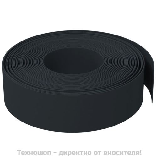 Градински кантове, 4 бр, черни, 10 м, 15 см, полиетилен