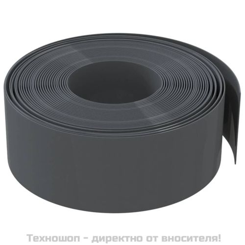 Градински кантове, 4 бр, сиви, 10 м, 20 см, полиетилен