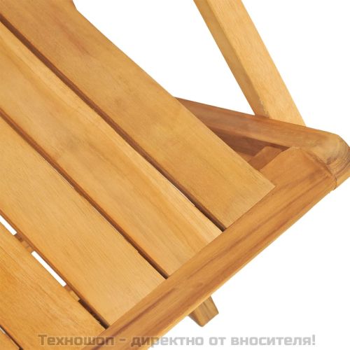 Сгъваеми градински столове, 8 бр, 55x61x90 см, тик масив