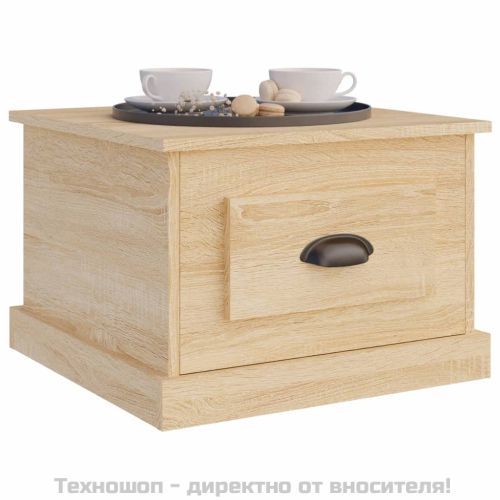 Кафе маса, дъб сонома, 50x50x35 см, инженерно дърво