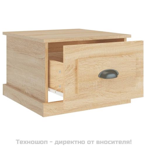 Кафе маса, дъб сонома, 50x50x35 см, инженерно дърво