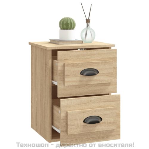 Нощни шкафчета за стенен монтаж 2 бр сонома дъб 41,5x36x53 см
