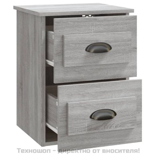 Нощни шкафчета за стенен монтаж, 2 бр, сив сонома, 41,5x36x53см