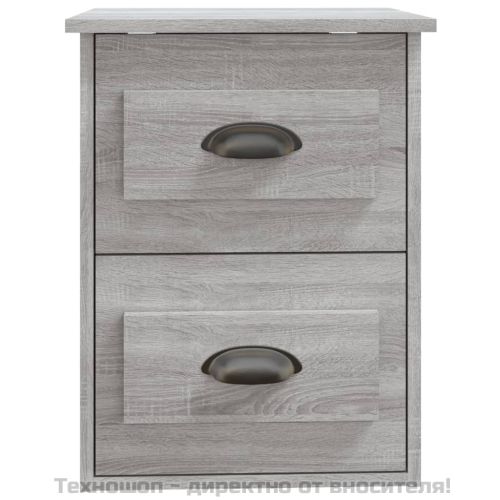 Нощни шкафчета за стенен монтаж, 2 бр, сив сонома, 41,5x36x53см