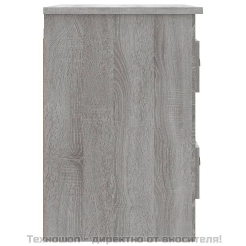 Нощни шкафчета за стенен монтаж, 2 бр, сив сонома, 41,5x36x53см