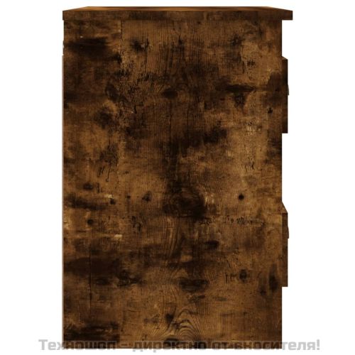 Нощно шкафче за стенен монтаж, опушен дъб, 41,5x36x53 см