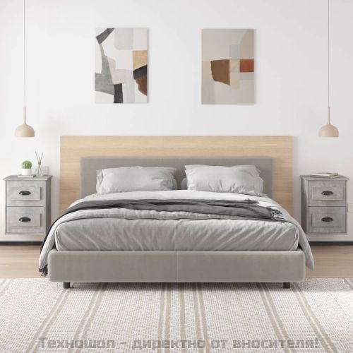Нощни шкафчета за стенен монтаж 2 бр бетонно сиви 41,5x36x53 см