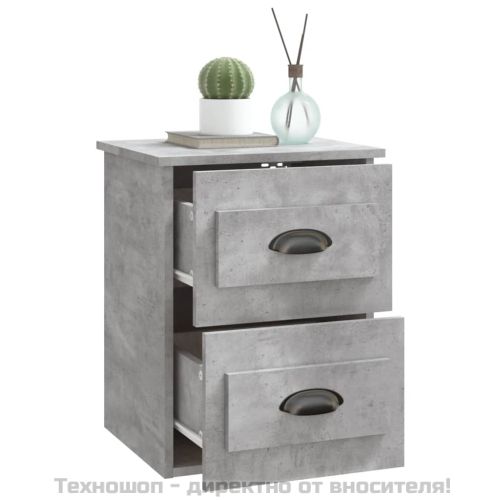 Нощни шкафчета за стенен монтаж 2 бр бетонно сиви 41,5x36x53 см