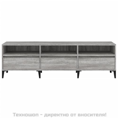 ТB шкаф, сив сонома, 150x30x44,5 см, инженерно дърво