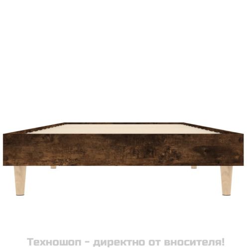Рамка за легло без матрак опушен дъб 75x190 см инженерно дърво
