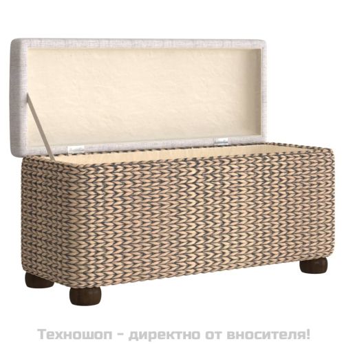 Пейки за съхранение, 2 бр, със сиви възглавници, 69 см, папур