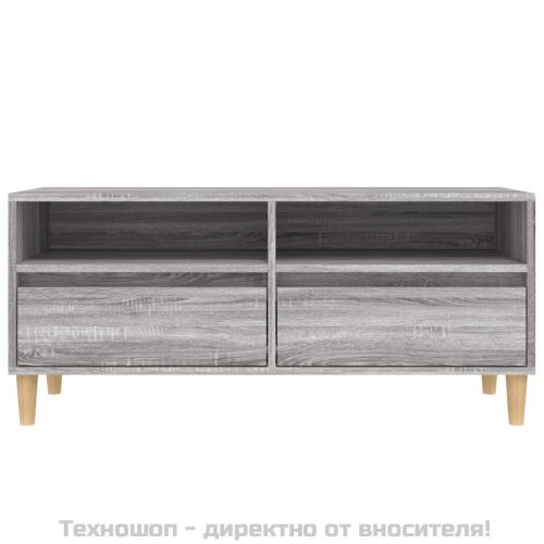 ТB шкаф, сив сонома, 100x34,5x44,5 см, инженерно дърво