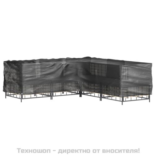 Покривала за ъглови градински мебели 2 бр 12 капси 185x185x90см