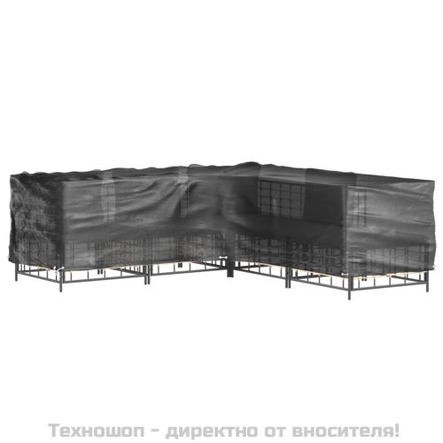 Покривала за ъглови градински мебели 2 бр 16 капси 250x250x70см