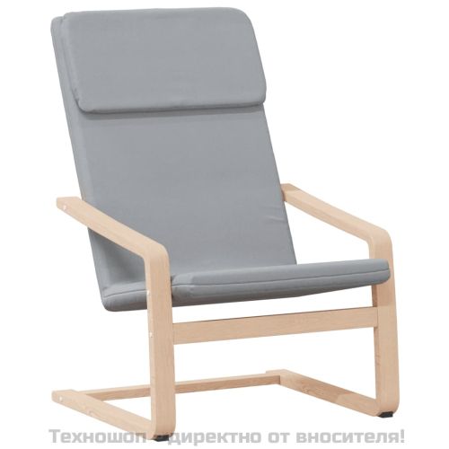 Релакс стол, светлосив, текстил