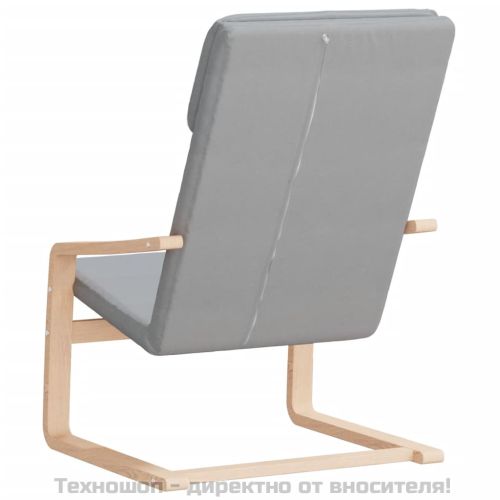 Релакс стол, светлосив, текстил