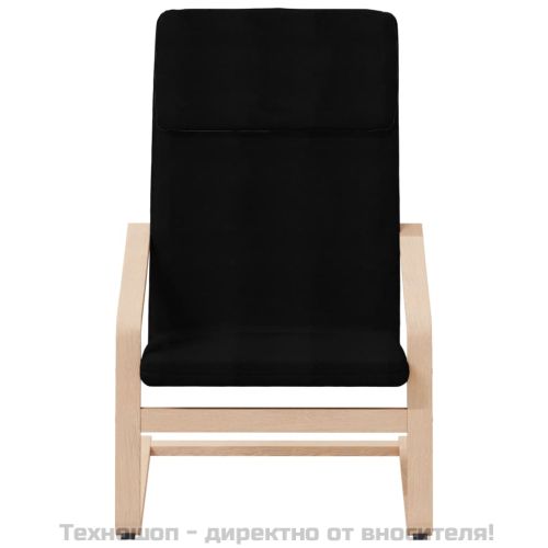 Релакс стол, черен, текстил