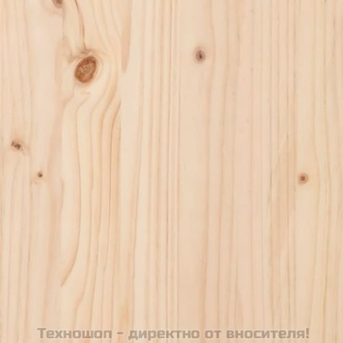 Плантер с рафт, 54x54x81 см, борово дърво масив