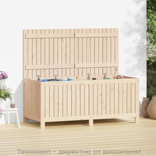 Градинска кутия за съхранение, 147x68x64 см, бор масив