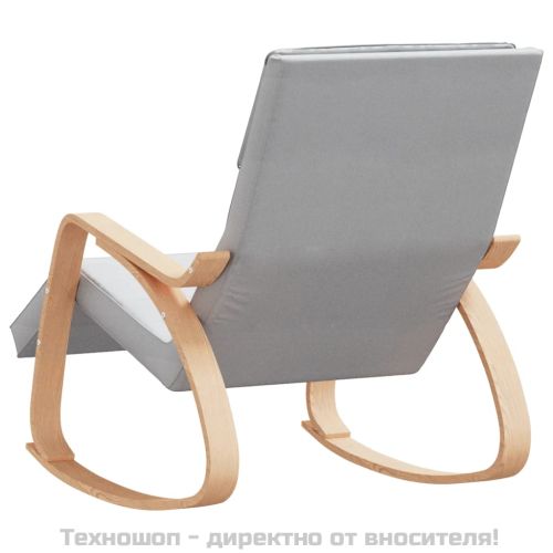 Люлеещ стол, светлосив, текстил