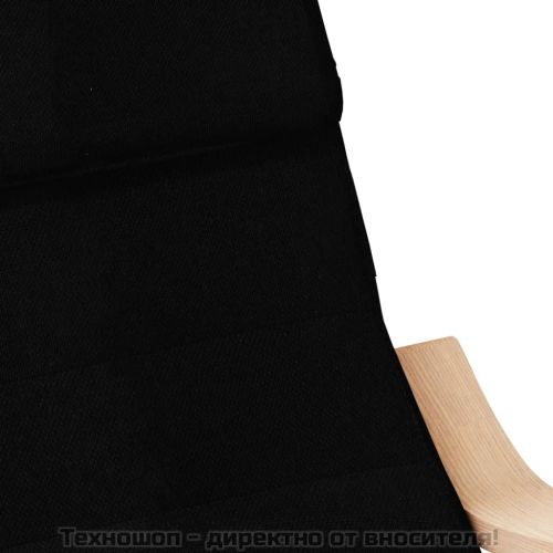 Люлеещ се стол, черен, текстил