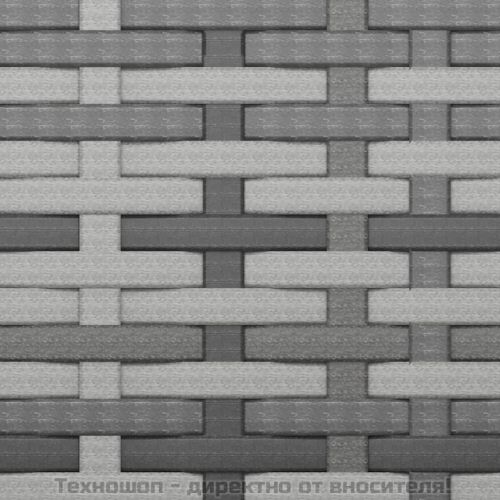 Градински табуретки с възглавници, 4 бр, сиви, полиратан