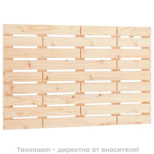 Стенна табла за спалня, 96x3x63 см, борово дърво масив