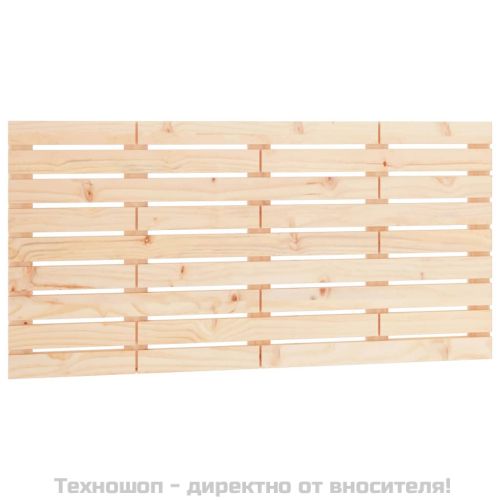 Стенна табла за спалня, 146x3x63 см, борово дърво масив