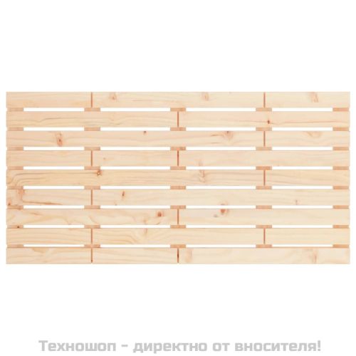 Стенна табла за спалня, 146x3x63 см, борово дърво масив