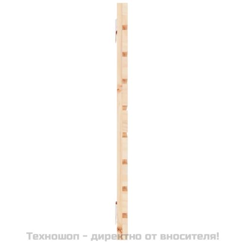 Стенна табла за спалня, 146x3x63 см, борово дърво масив