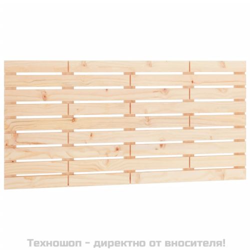 Стенна табла за спалня, 141x3x63 см, борово дърво масив