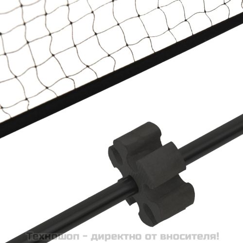 Мрежа за тенис, черно-червена, 500x100x87 см, полиестер