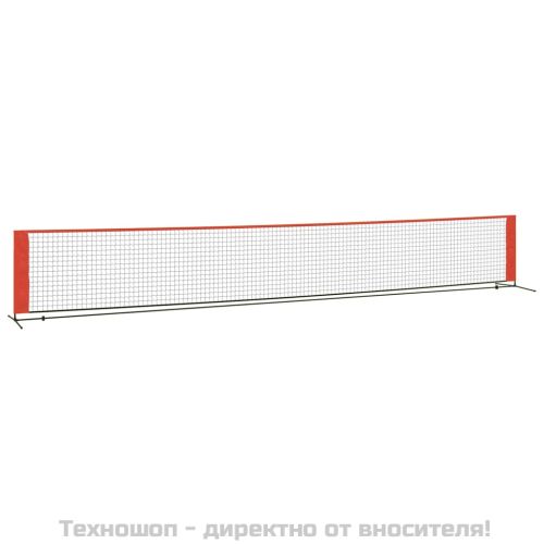 Мрежа за тенис, черно-червена, 600x100x87 см, полиестер