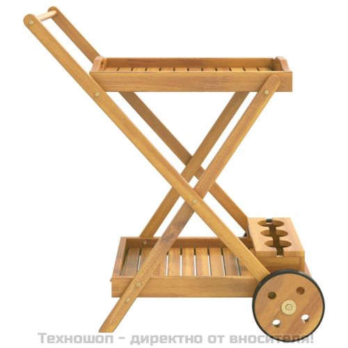 Количка за чай 54x87x90 см акациево дърво масив