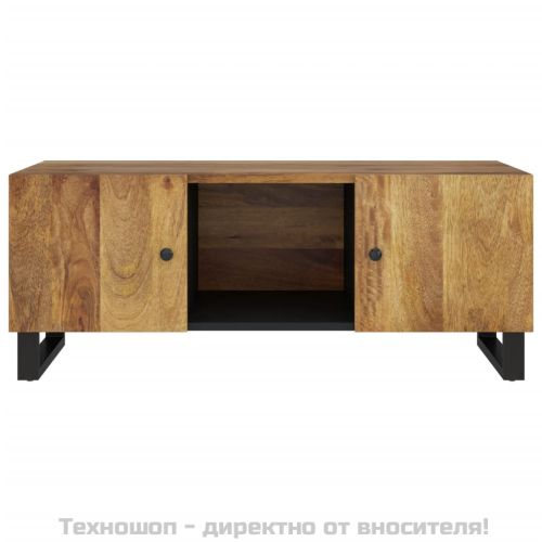 Маса за кафе, 100x54x40 см, манго масив и инженерно дърво